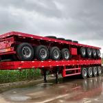 Factory Customization 40ft Flatbed Semi Trailer 2 Axles 3 Axles 4 Axles Dolly