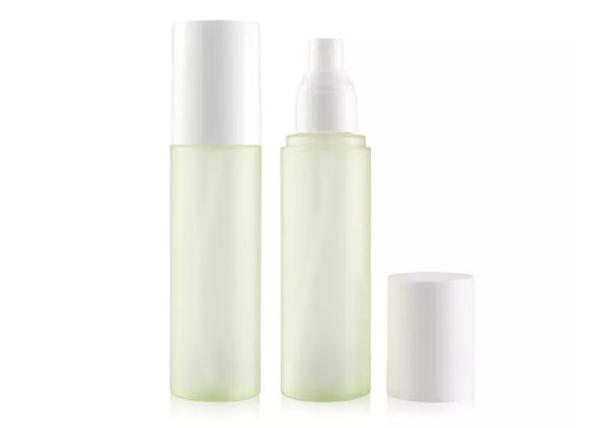 Green Frosted 120ml Refillable Perfume Spray Bottle 4oz Plastic Mist Spray