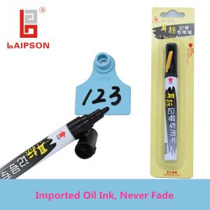 Wholesale Permanent Black Ear Tag Marker Pen 145mm*16mm UV Resistant For Pig Sheep Cattle from china suppliers