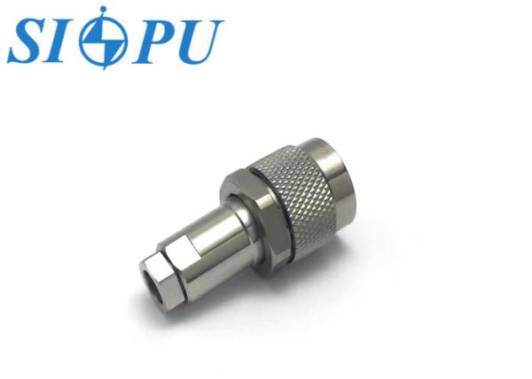 TNC Male RF Coaxial Connector – Self-Locking Plug (Radially Meshing), Slate