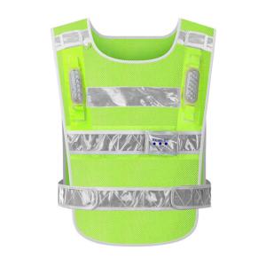 Wholesale Customized Logo Accepted High Visibility 100% Polyester Dark Green Reflective Vest from china suppliers