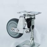 4 Inch TPR Spring Casters 220LBS Capacity Spring Loaded Caster Wheels For