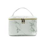 Cylinder Bucket Large Capacity Travel PU Leather Toiletry Bag Case