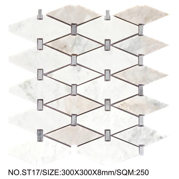 Stylish and Non-slip 300x300mm Natural Stone Mosaic For Bathroom