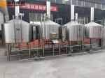 PLC Control Stainless Steel Beer Brewing System , Beer Making Equipment Steam