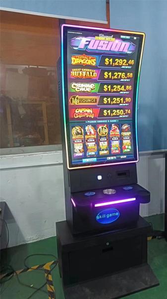 Curved PCPA Touch Slot Machine Base Cabinet Skill Gaming Touch Monitor Metal 43