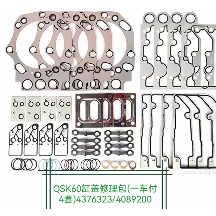 Liebherr Excavator Gasket Kit for Cummins QSK60 Engine Overhaul 4376323 4089874 4089202 4089200 Generator Set