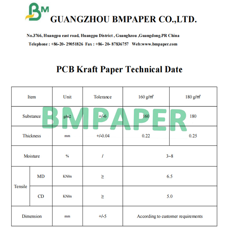 155gsm 160gsm 180gsm 190gsm PCB Board Hot Pressed Paper High Temperature Resistance