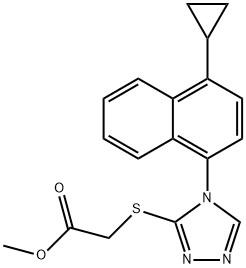China Methyl 2-(4-(4-Cyclopropylnaphthalen-1-Yl)-4H-1,2,4-Triazol-3-Ylthio)Acetate on sale
