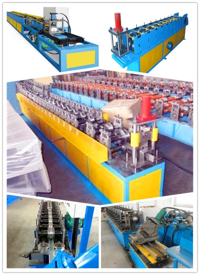 ISO Certification Light Steel Production Line With Gear Box Transmission Metal Stud And Track Roll Forming Machine