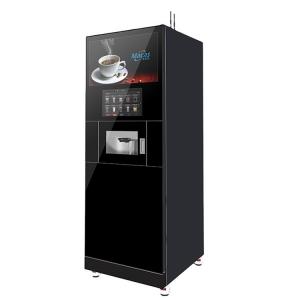 China Freshly Ground Auto Cappuccino Vending Machine Free Standing With Cooler on sale