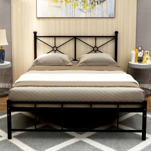 Wholesale Modern Style OEM Metal Frame Double Bed 11 Inches Clearance Under Bed from china suppliers