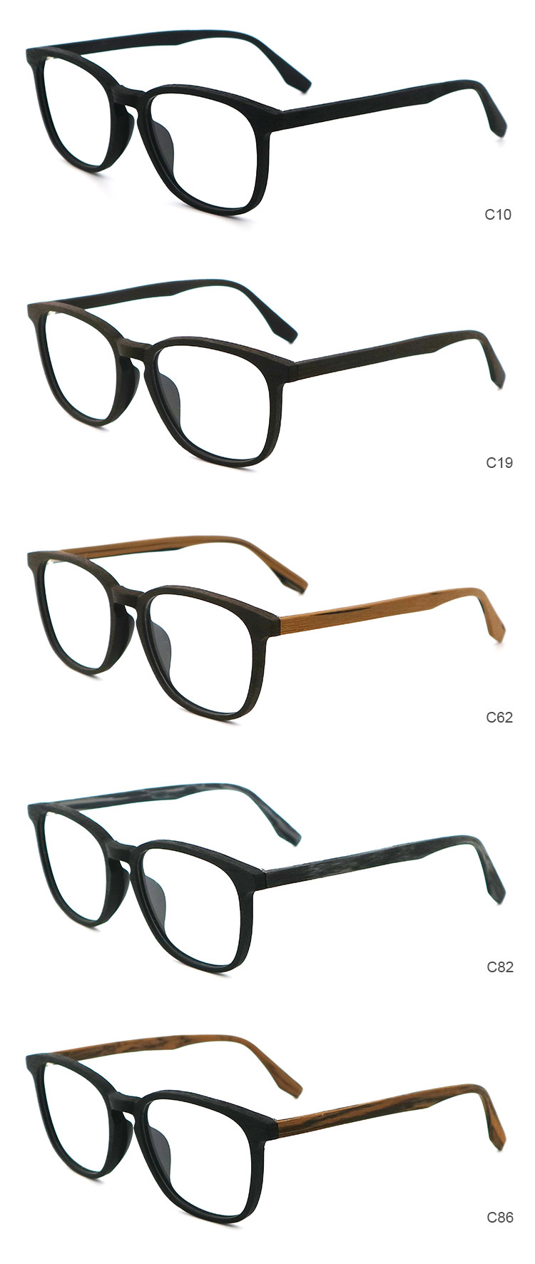 Wholesale Glasses Imitation Wood Acetate Glasses Frame Custom Order