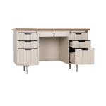 Modern Mdf Painting Wooden Work Desk Steel Office Table ODM Style