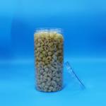 Food Grade Clear PET Cylinder Round Plastic Candy Cookie Food Jar Screw Clear