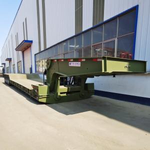 Wholesale 50/60/80/100 Ton Gooseneck Lowboy Detachable Lowboy Front Loader Trailer 3/4 Axle for Sale from china suppliers