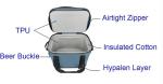 Custom Outdoor Cooler Box 20L Light Grey TPU Insulated Cooler Bag 40x27x32CM