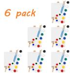 6 Pack Canvas Painting Kits With Easels , DIY Painting Tools For Kids Custom