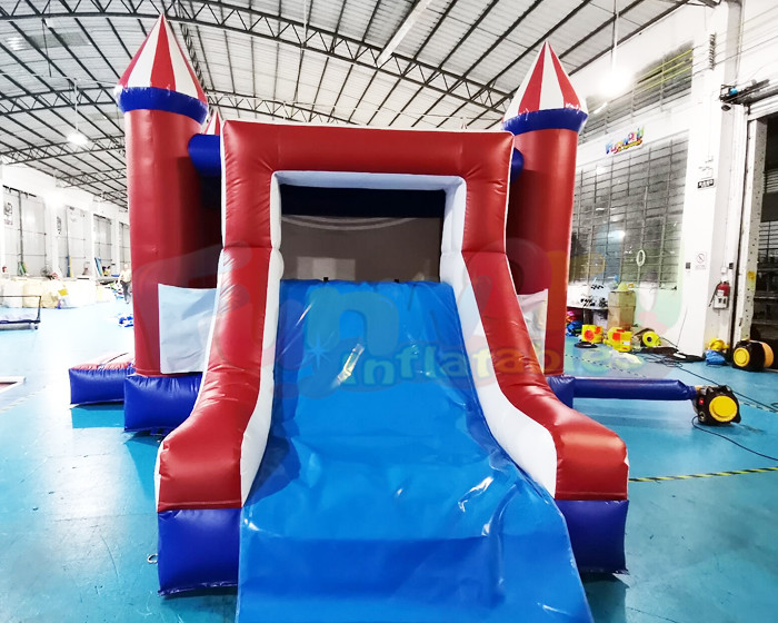 OEM Quadruple Stitching 18 OZ PVC Inflatable Bouncer Slide