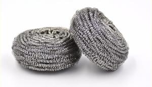 Wholesale Round Shape Stainless Steel Scourer , Steel Scouring Pad With Comfortable Handfeel from china suppliers
