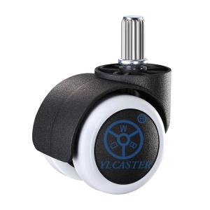 Wholesale 77LBS Capacity Double Wheel White Pu Office Chair Casters With M11x21mm Insert Stem from china suppliers