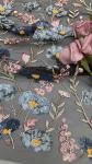 49 Inches Width Floral Sequin Embroidered Fabric Medium Durability