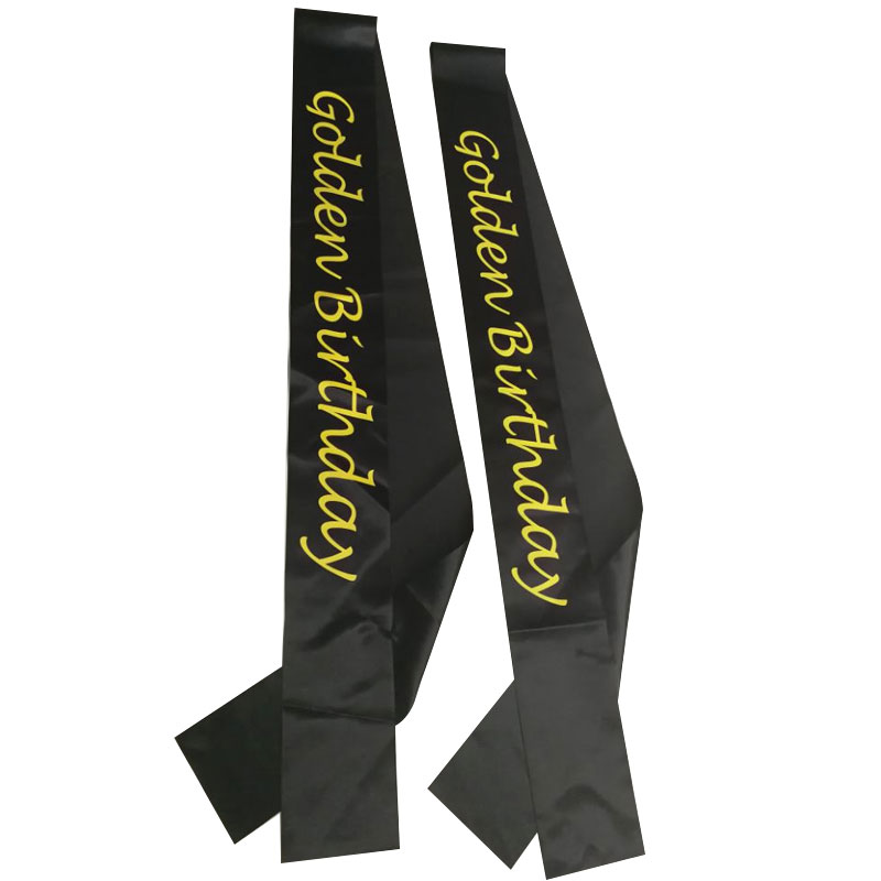 custom ink printing ribbon logo print satin sash ribbon
