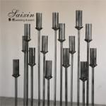 Luxury new design 15 branches holder gray crystal stands for international