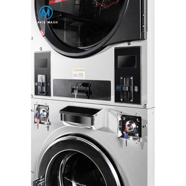 Laundry Coin Operated Washing Machine Stacked Washer and Dryer 22kg