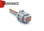6189-1175 6 Pin Car Headlight Female 2.2MM Electronic Automotive Wire Harness