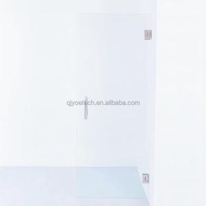 Wholesale Safety Round Corner Brushed Nickel Adjustable Hinged Single Frameless Shower Door from china suppliers