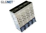 2x4 Multiple Port SFP Cage Assembly 20 Pin Integrated Connector Without Heat
