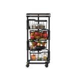 Standing Type Metal Storage Cart Organizer Trolley Cart For Functional Design