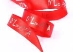 Eco-Friendly Custom Satin Ribbon With Silver Foil Logo Printed Logo Branded