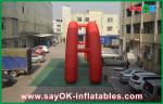Arch Bridge Design Red 5x3M Inflatable Arch , Oxford Cloth Inflatable Advertisin