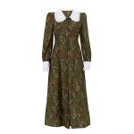 OEM maufactory Print Long Skirt Doll Collars Polyester European American Long