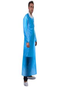 Wholesale Water / Dust Repellent Disposable Plastic Aprons Unisex With Long Sleeves from china suppliers