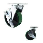 990LBS Capacity 6 Inch PU Swivel Locking Silent Heavy Duty Casters