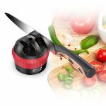 Mini Kitchen Knife Sharpener Customized Logo Lightweight With Suction Pad
