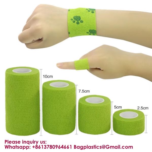 Bandage Self-Adhesive Athletic Wrap Tape Print Custom Breathable Eco-Friendly Gym & Hook Grip Tape - Thumb Cross Training, Weightlifting, Gymnastics
