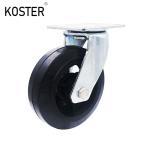 600kg 8inch Heavy Duty Scaffold Black Rubber Iron Steel Core Swivel Caster Wheel
