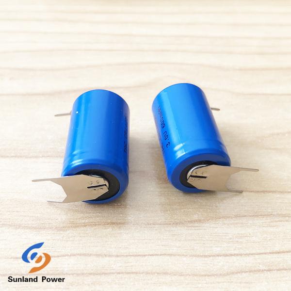 Non Rechargeable 3.0V CR14250 Lithium Primary Battery 800mAh With Tabs