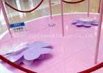 Purple Color Giant Acrylic Decoration , Acrylic Flower Decoration Custom Size