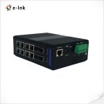 IP40 Aluminum Case Industrial Ethernet POE Switch 8 Ports With 100 / 1000 Base-X