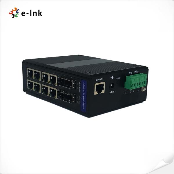 IP40 Aluminum Case Industrial Ethernet POE Switch 8 Ports With 100 / 1000 Base-X