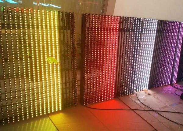 P31.25 Flexible Curtain Led Display Showcase Building Advertising Glass