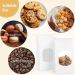 Kraft Paper Coffee Beans Packaging Paper Bags With PVC Transparent Clear Window