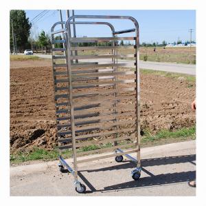 Wholesale 304 Stainless Steel Rack Trolley For Catering Equipment , Silver Color from china suppliers