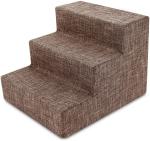 OEM ODM Leather Cloth Surface Wooden Dog Steps For High Bed 3-5 Layers Fold Up