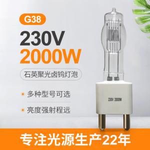 Wholesale 230v High Voltage Halogen Lamp 2000 Watt Bulb G38 Single Ended from china suppliers